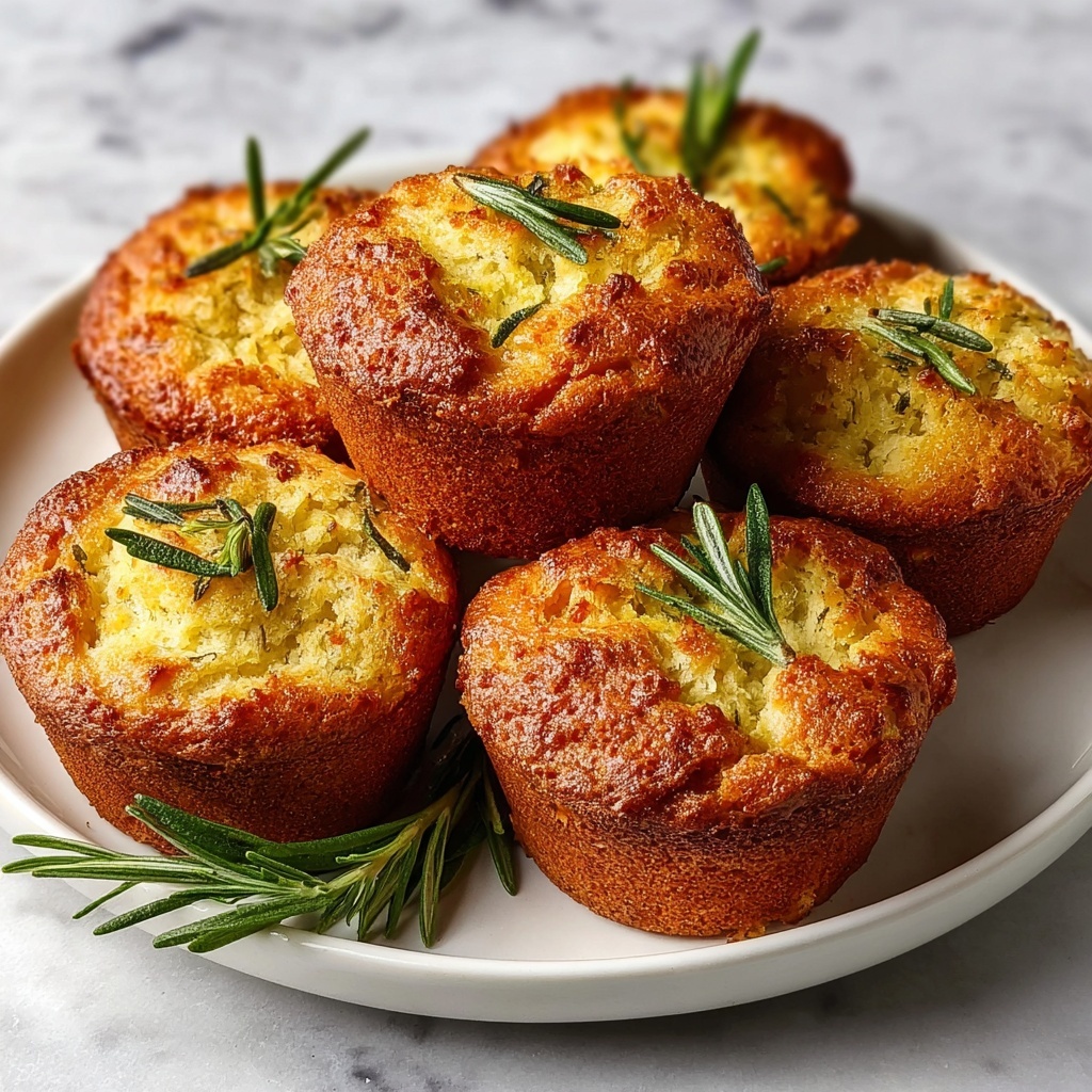 Garlic Rosemary Focaccia Muffins Recipe - Recipe Image