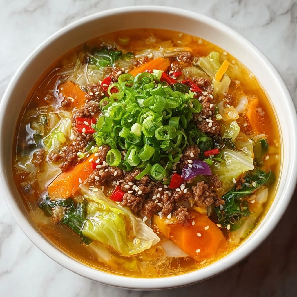 Cozy One-Pot Egg Roll Soup Recipe - Recipe Image