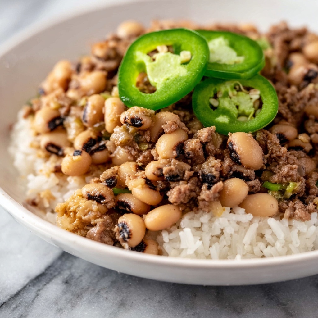 Black Eyed Peas with Sausage and Jalapeños Recipe - Recipe Image