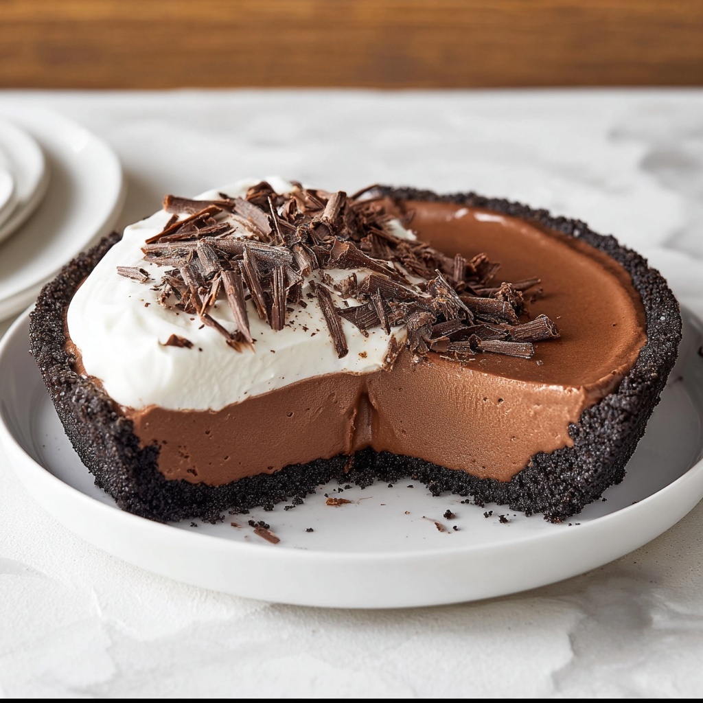 No Bake Chocolate Pie Recipe - Recipe Image