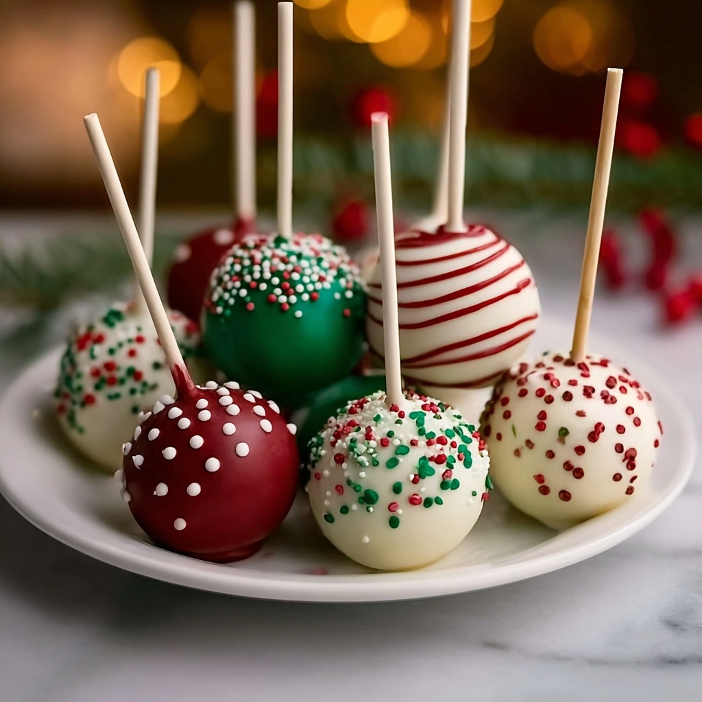 Christmas Cake Pops Recipe - Recipe Image