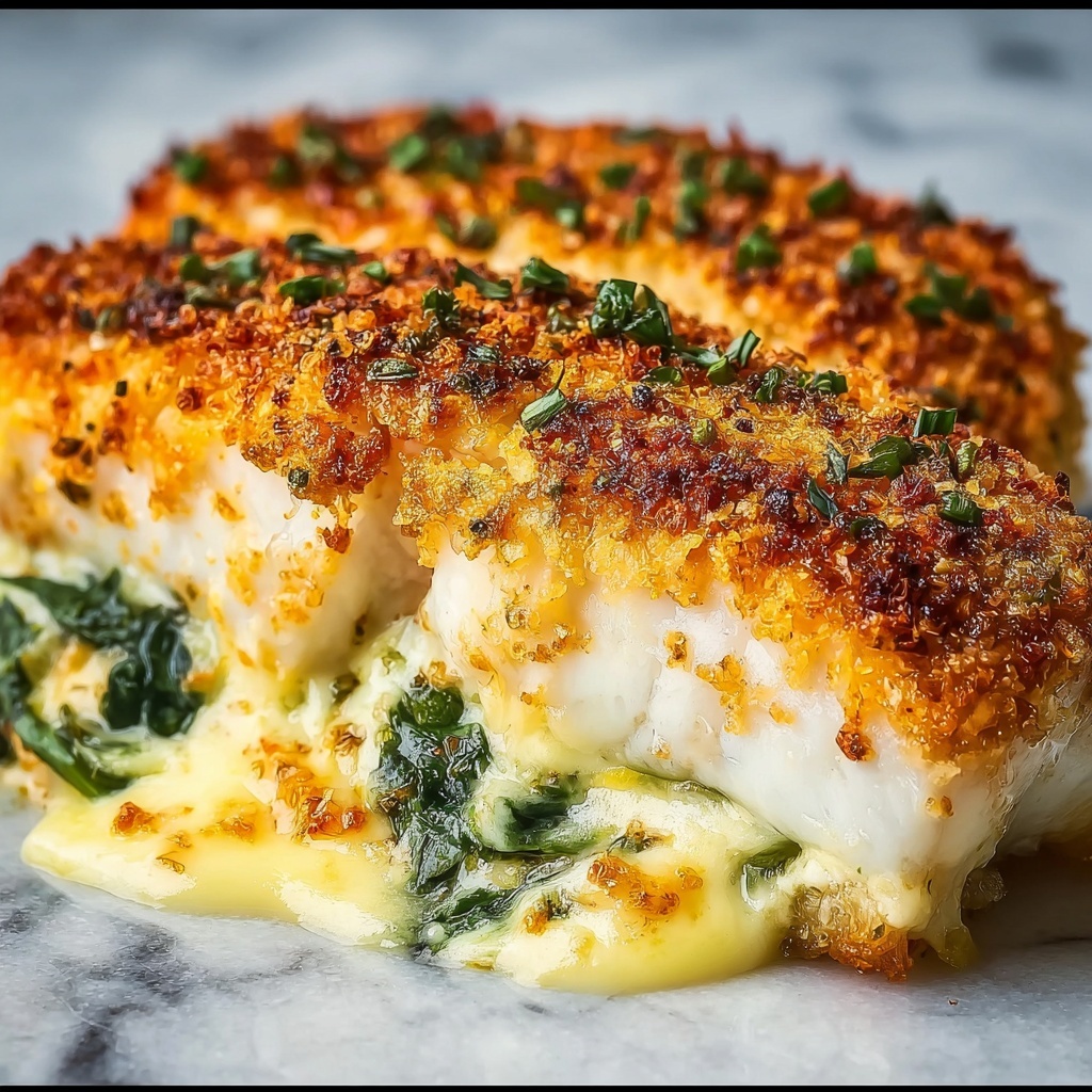 Stuffed Catfish with Cheese, Spinach, and Shrimp Recipe - Recipe Image