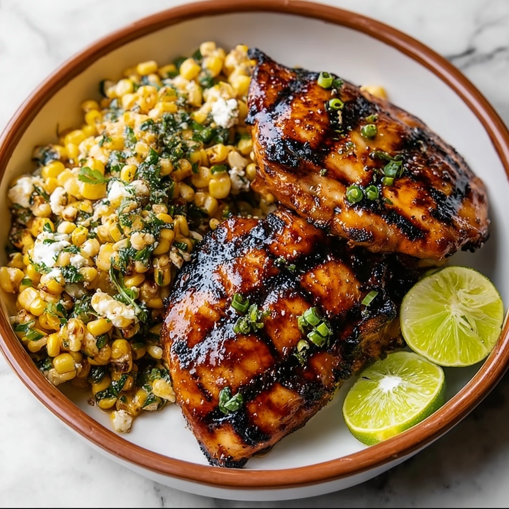 Grilled Hot Honey Chicken with Lime Corn Salad Recipe - Recipe Image