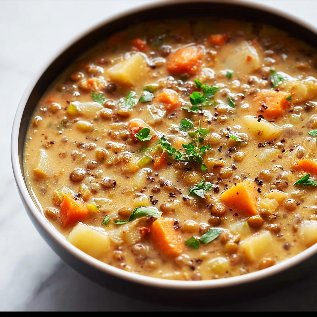 Carrot and Lentil Soup with Smoked Ham Hocks Recipe - Recipe Image