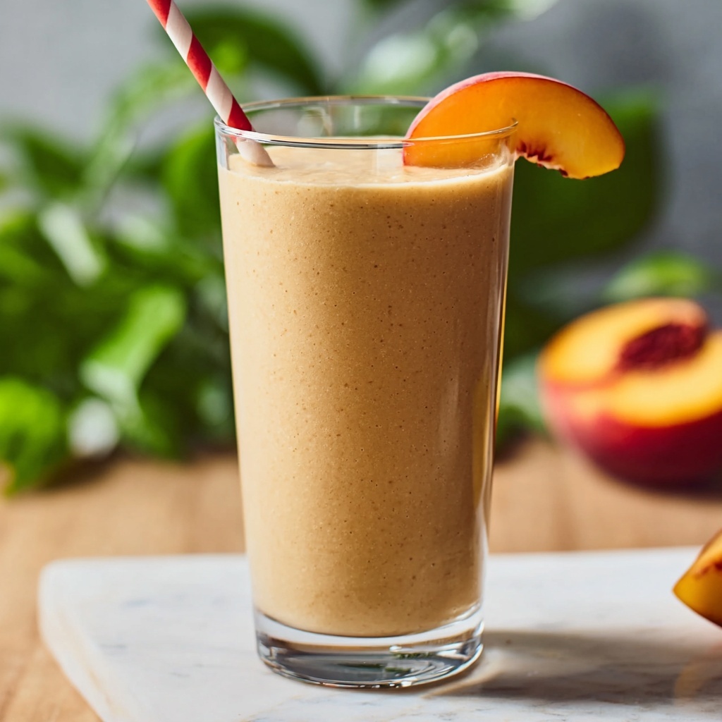 Vegan Peach Smoothie Recipe - Recipe Image