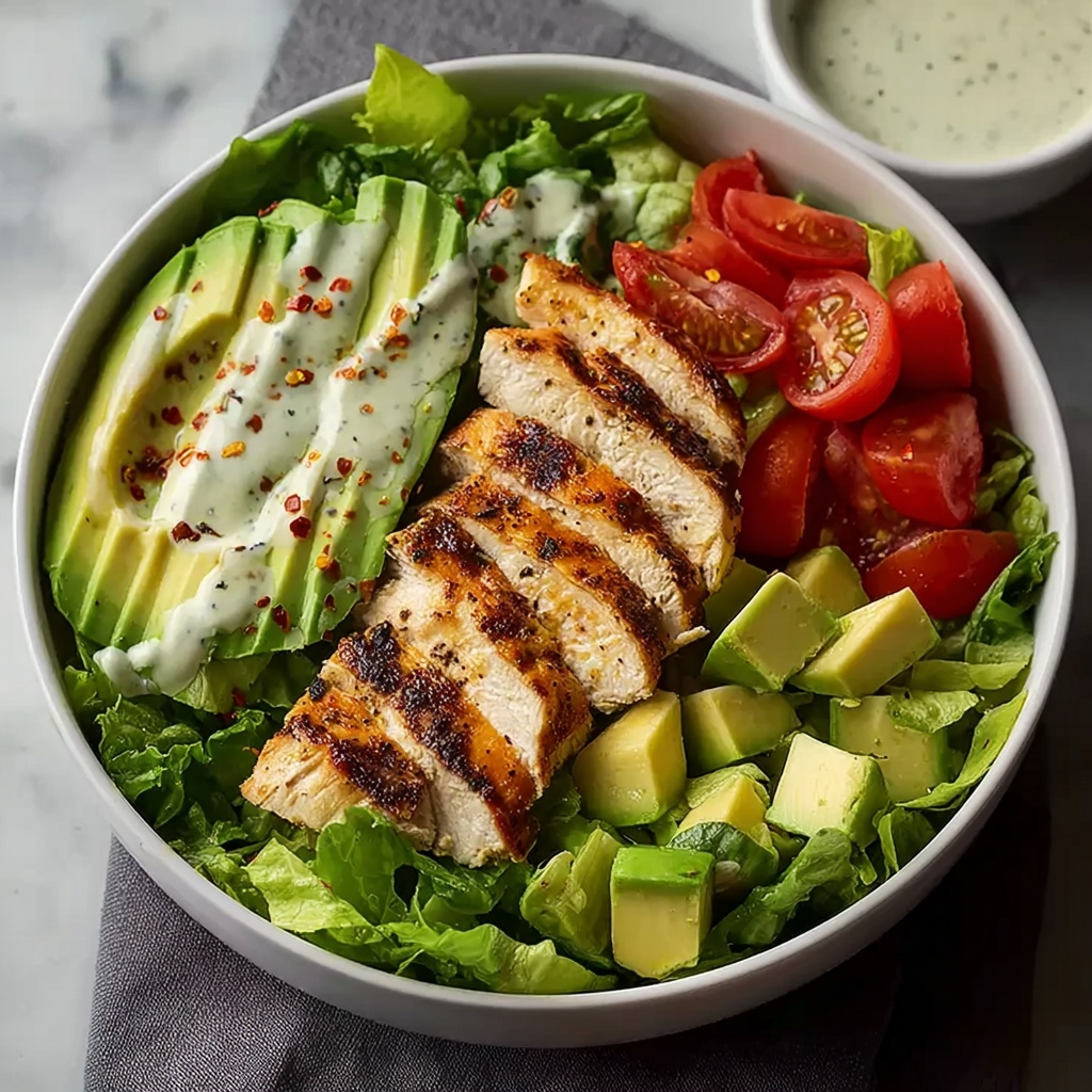 Grilled Chicken & Avocado Salad Bowl Recipe - Recipe Image