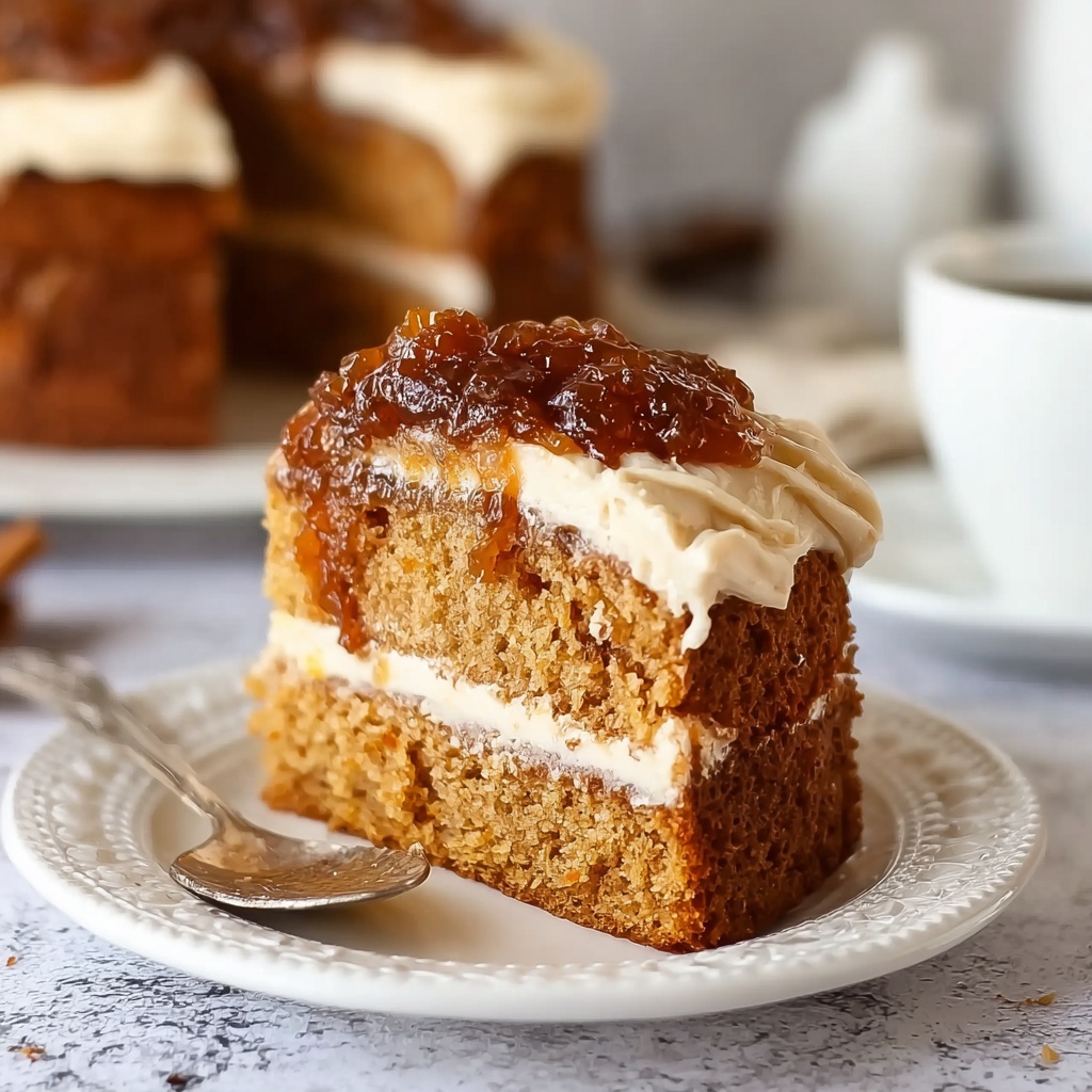 Pumpkin Cake with Caramel Cream Cheese Frosting Recipe - Recipe Image