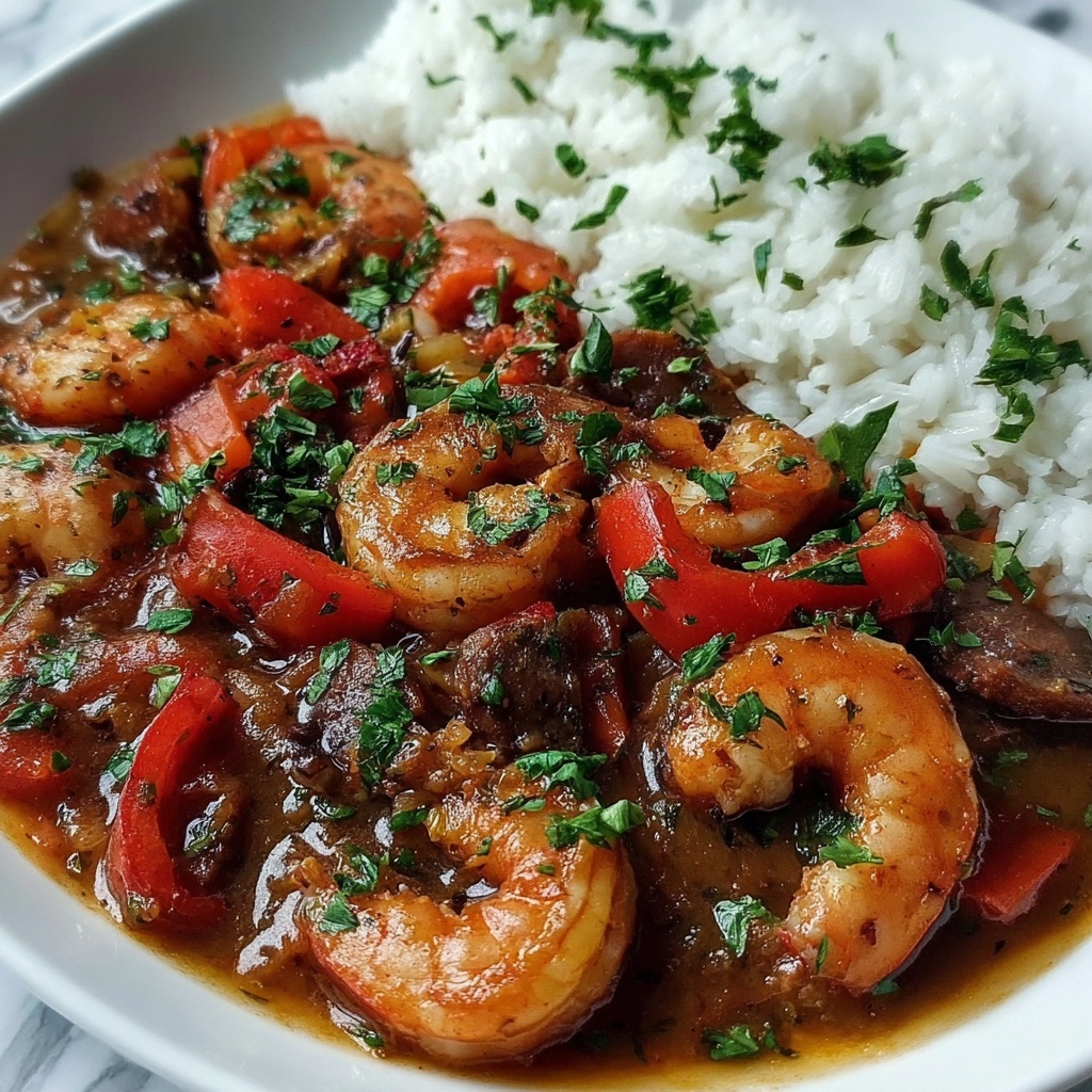 Creole Shrimp and Sausage Gumbo Recipe - Recipe Image