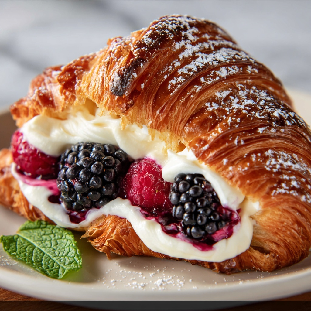 Berries and Cream Croissants Recipe - Recipe Image