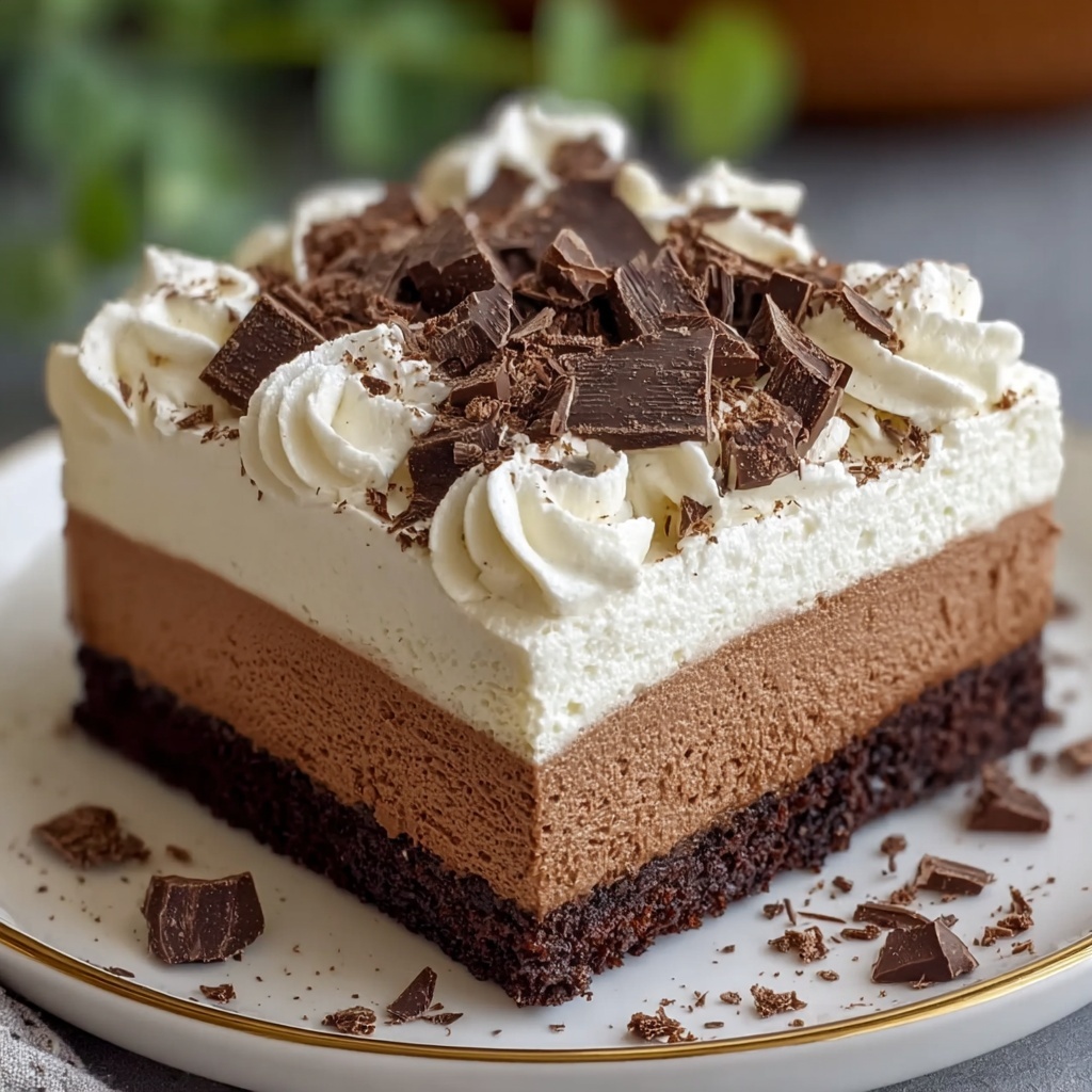 Triple Chocolate Mousse Cake Recipe - Recipe Image