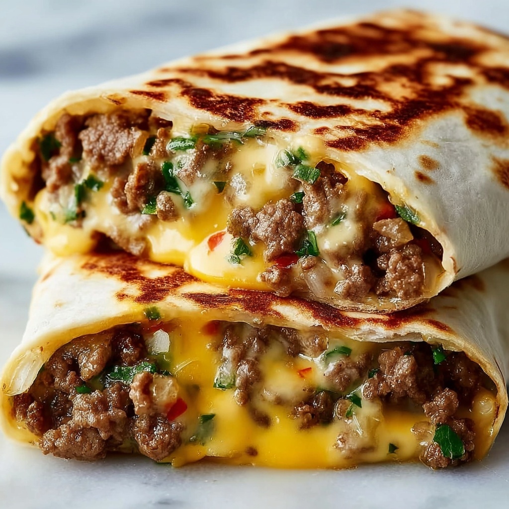 Crunchy Cheeseburger Wrap Recipe - Recipe Image