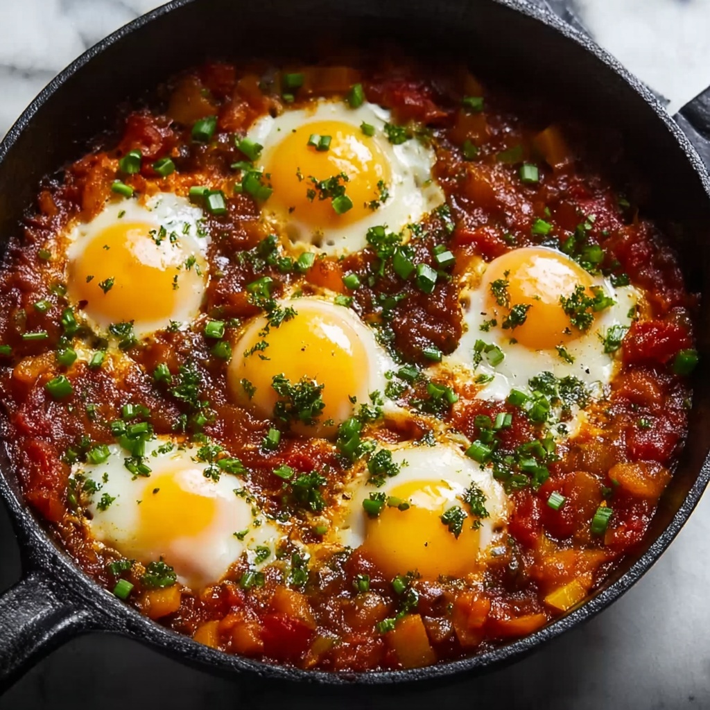 Easy ShakshukaRecipe with Spicy Tomato and Eggs Recipe - Recipe Image