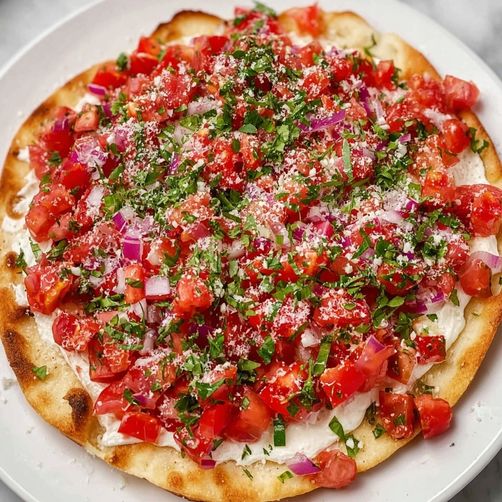 Bruschetta Dip with Feta, Cream Cheese, and Fresh Basil Recipe - Recipe Image