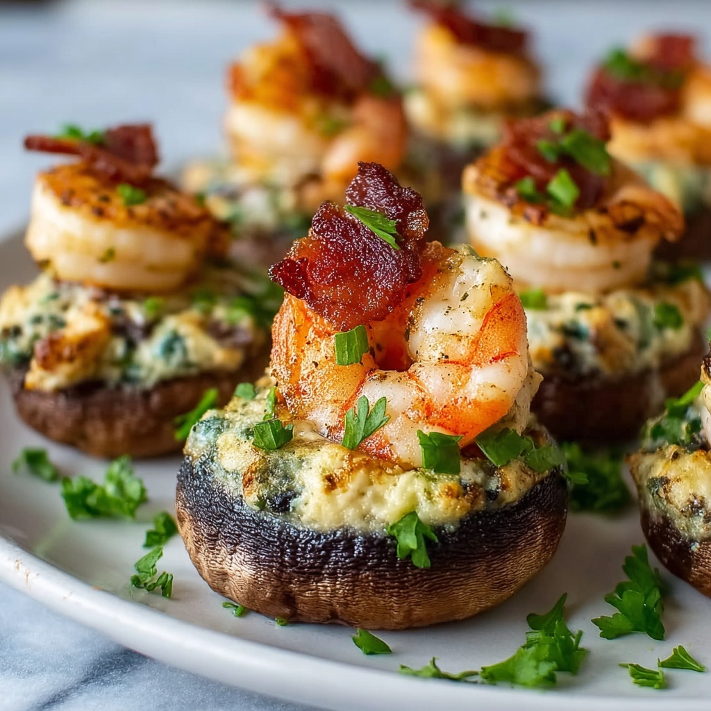 Creamy Shrimp Stuffed Mushrooms Recipe - Recipe Image