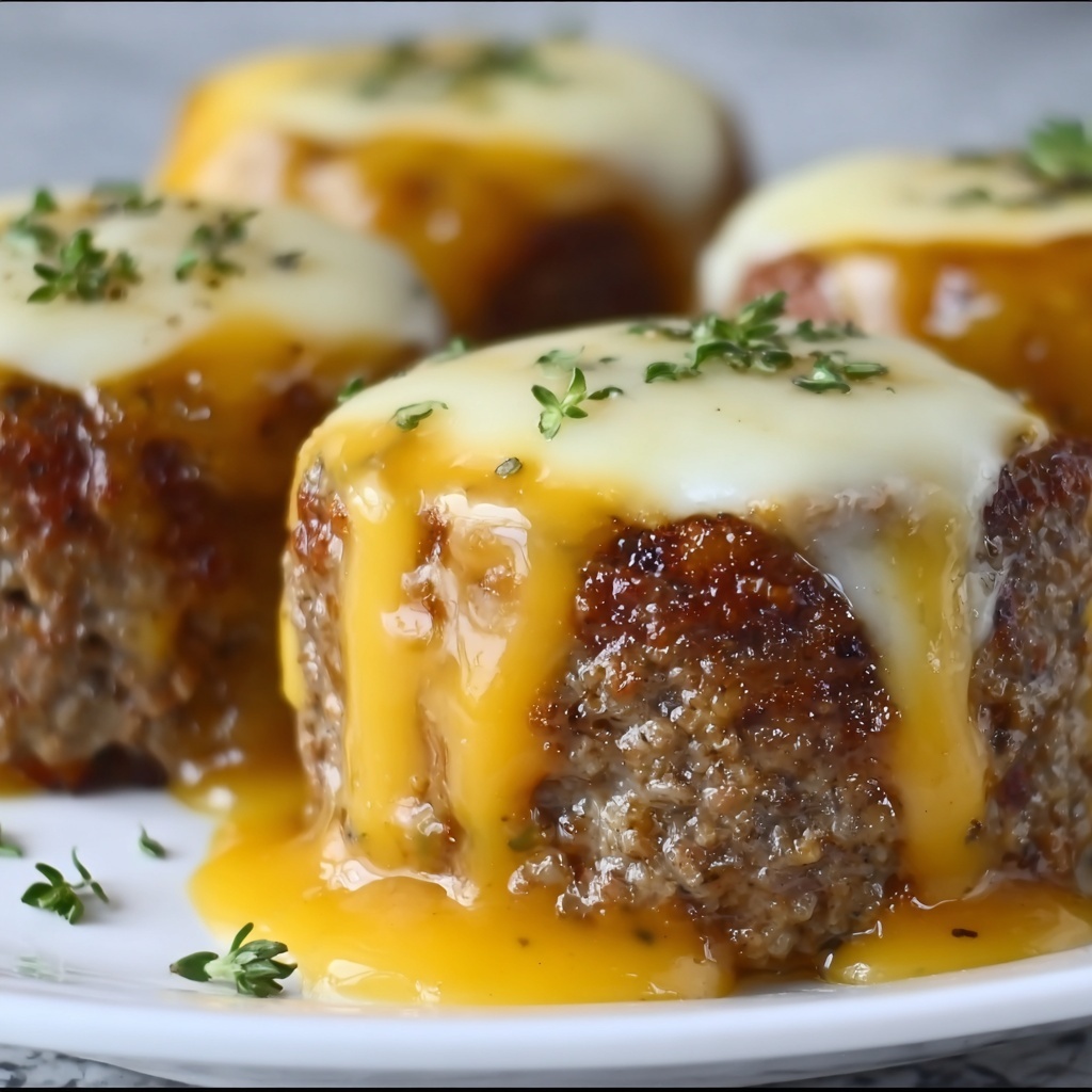 Cheesy Stuffed Meatloaf Bites Recipe - Recipe Image