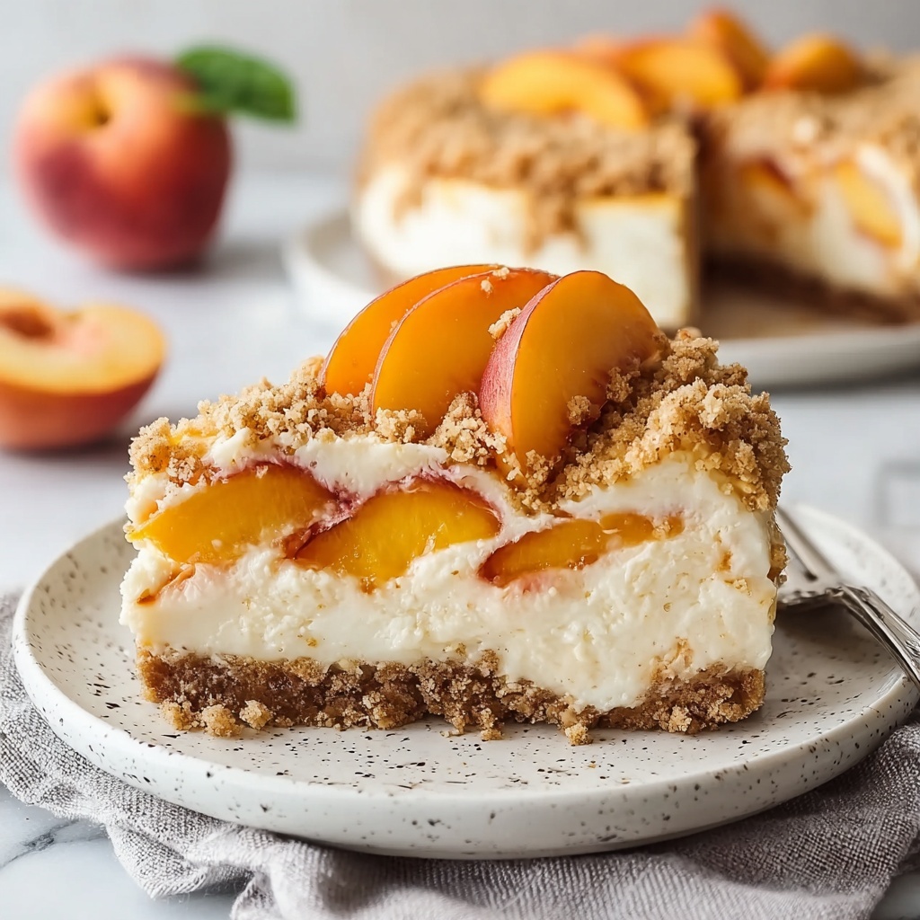 Peach Cobbler Cheesecake Recipe - Recipe Image