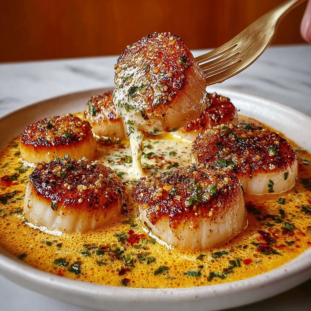 Seared Scallops with Cajun Cream Sauce Recipe - Recipe Image