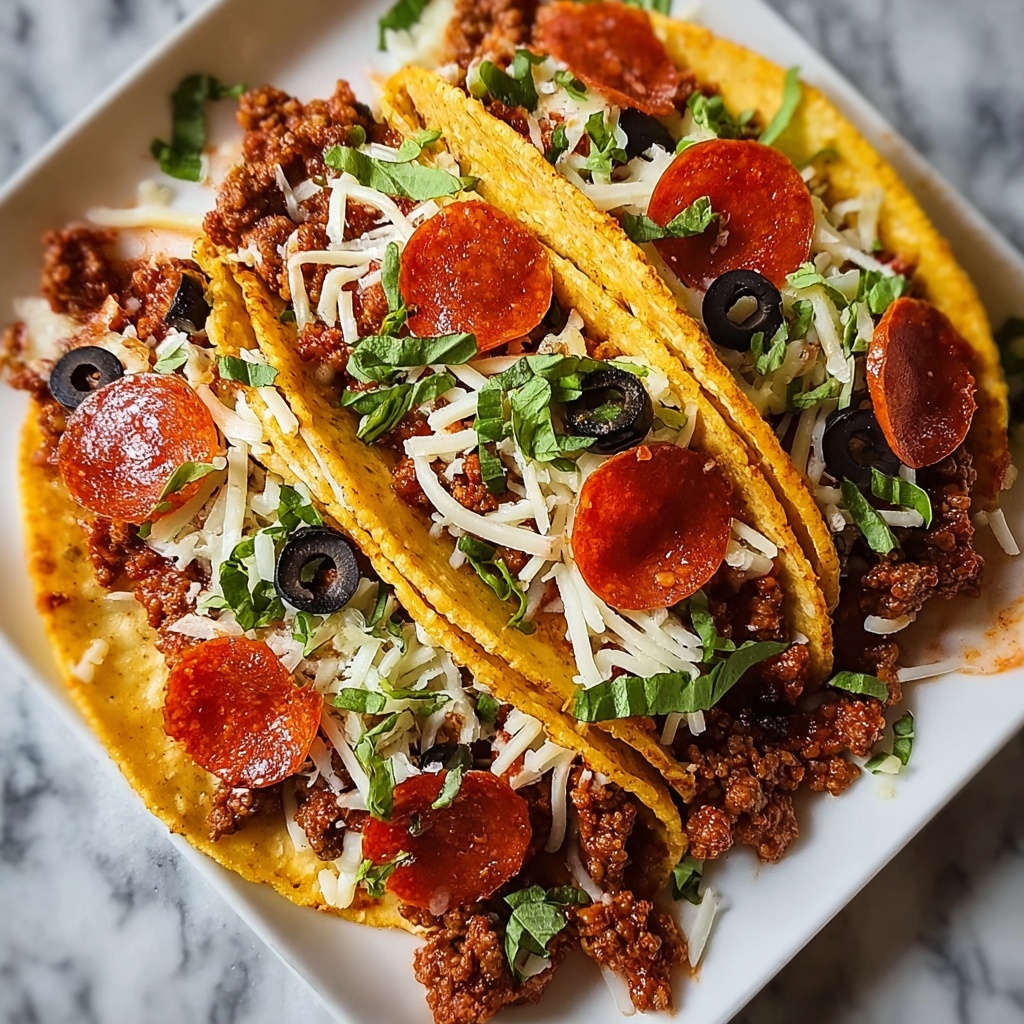 Meat Lovers Pizza Tacos Recipe - Recipe Image