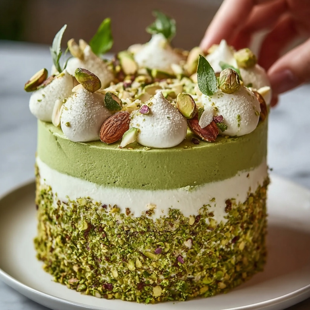 Pistachio Cream Cake Recipe - Recipe Image