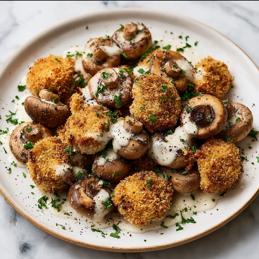 Crispy Garlic Mushroom Bites Recipe - Recipe Image