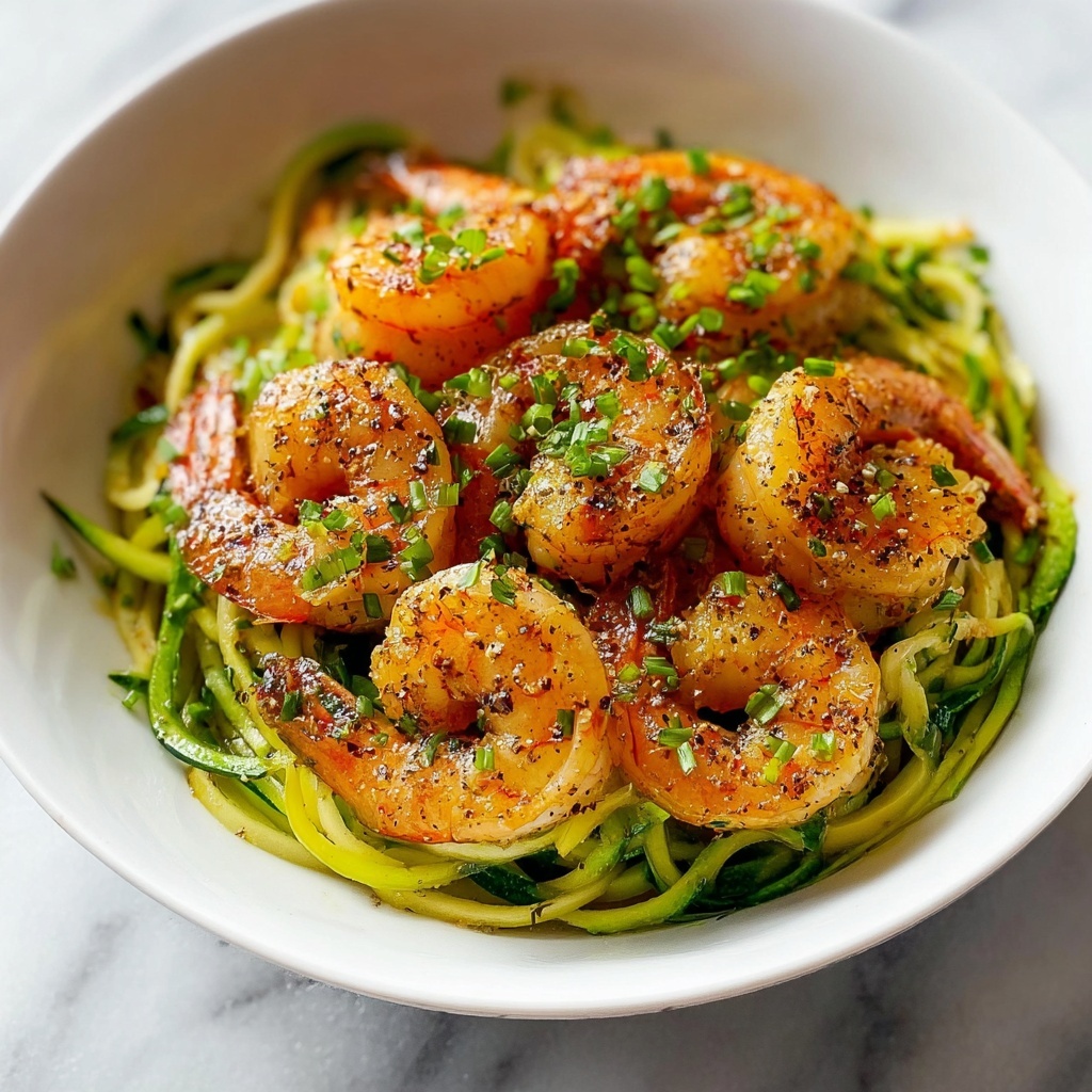 Garlic Butter Shrimp with Zucchini Noodles Recipe - Recipe Image
