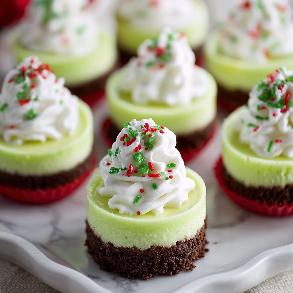 Grinch Mini Cheesecakes: Festive Treats for the Holidays Recipe - Recipe Image