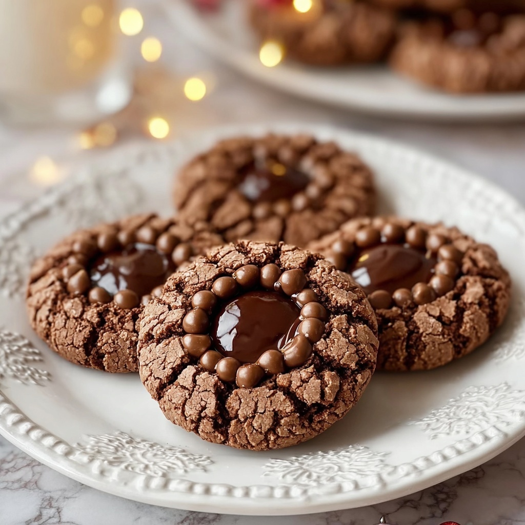 Rich Chocolate Thumbprint Cookies Recipe - Recipe Image