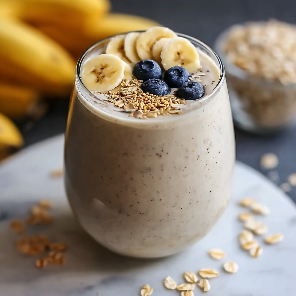 Creamy Banana Oatmeal Smoothie Recipe - Recipe Image
