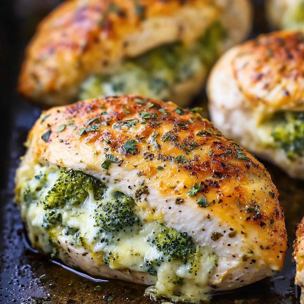 Broccoli and Cheese Stuffed Chicken Breast Recipe - Recipe Image