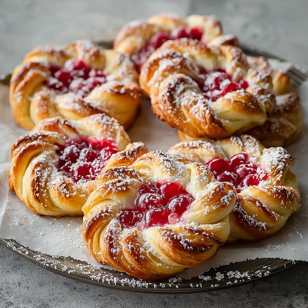 Easy Cherry Cheese Danish Recipe - Recipe Image