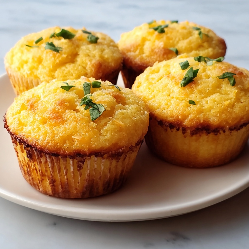 Spicy Cheddar Jalapeño Cornbread Muffins Recipe - Recipe Image