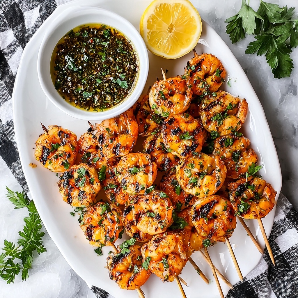 Garlic Grilled Shrimp Skewers Recipe - Recipe Image