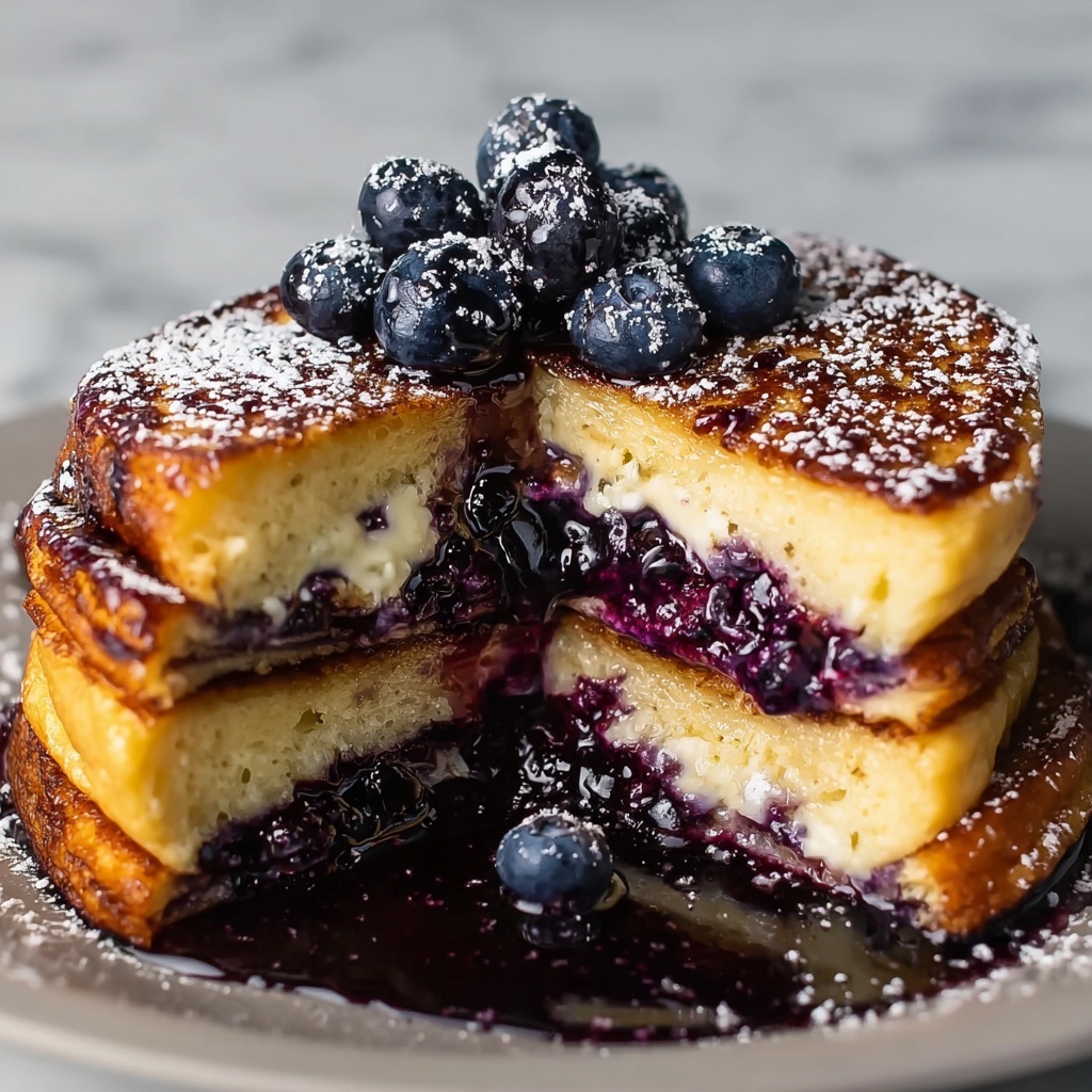 Blueberry Cheesecake Stuffed French Toast Recipe - Recipe Image