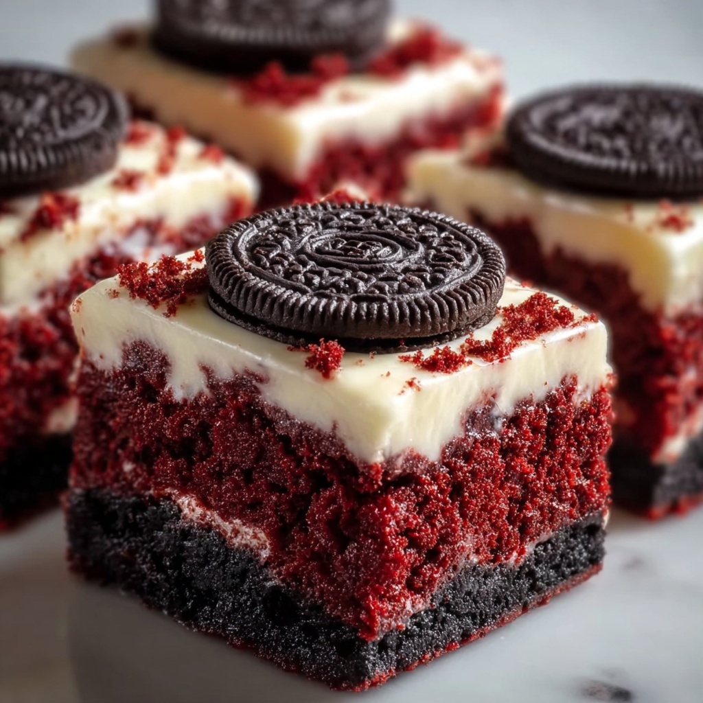 Cookies & Cream Red Velvet Brownies Recipe - Recipe Image
