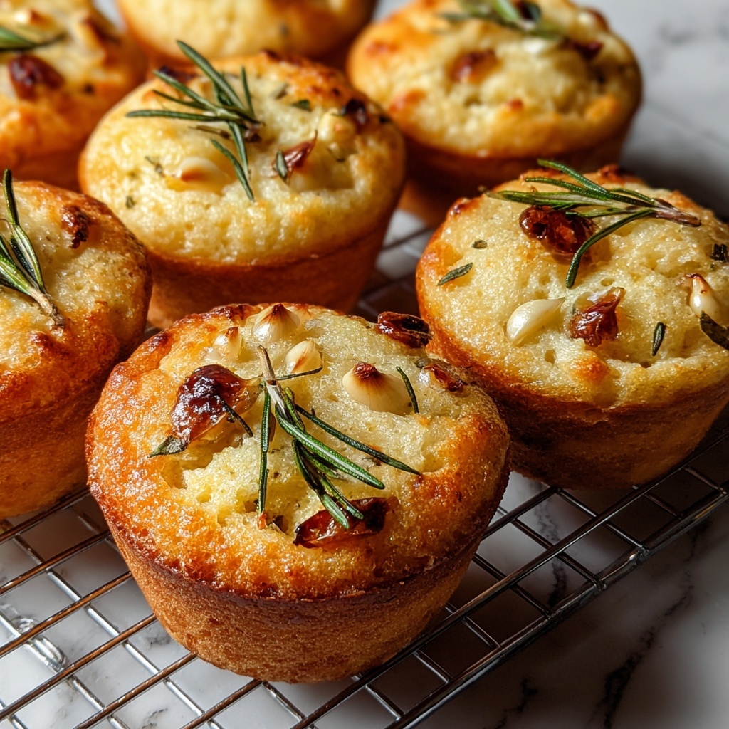Easy Garlic Rosemary Focaccia Muffins Recipe - Recipe Image