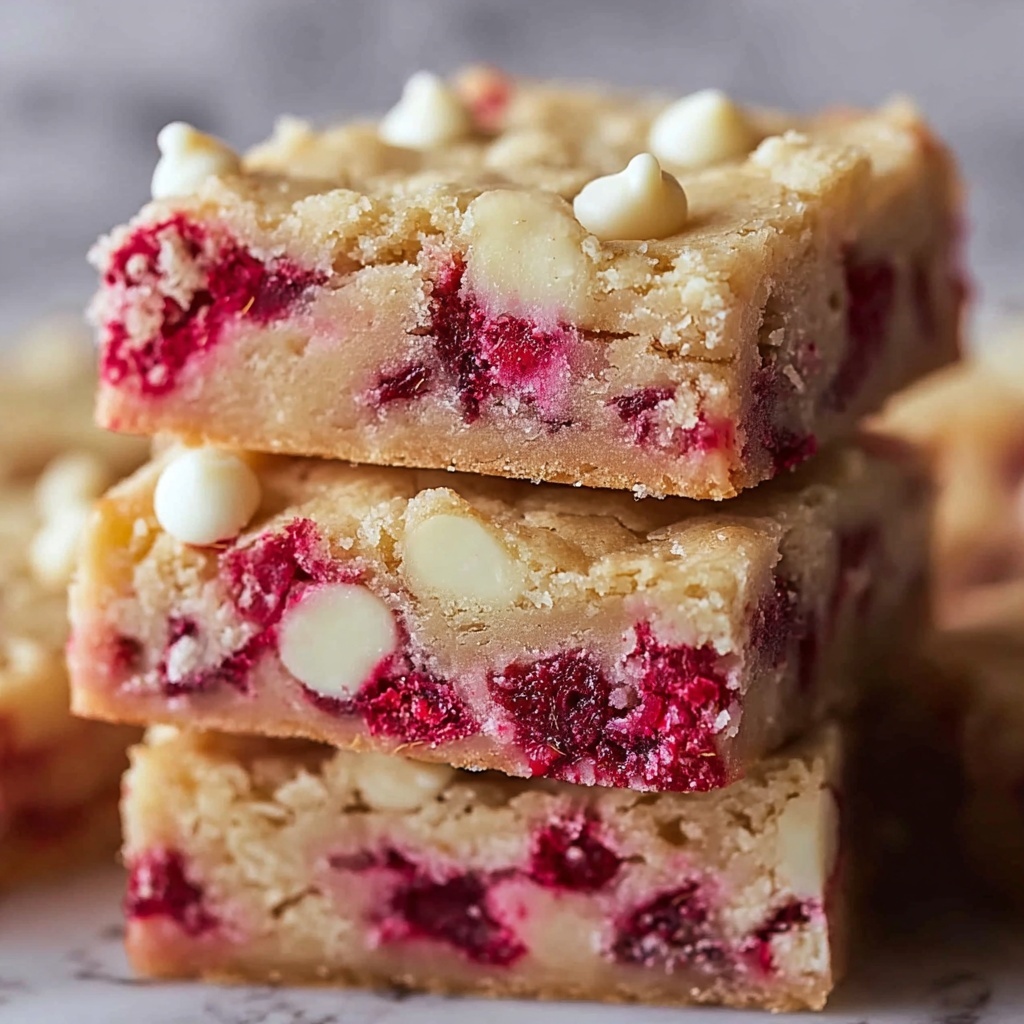 White Chocolate Raspberry Blondies Recipe - Recipe Image