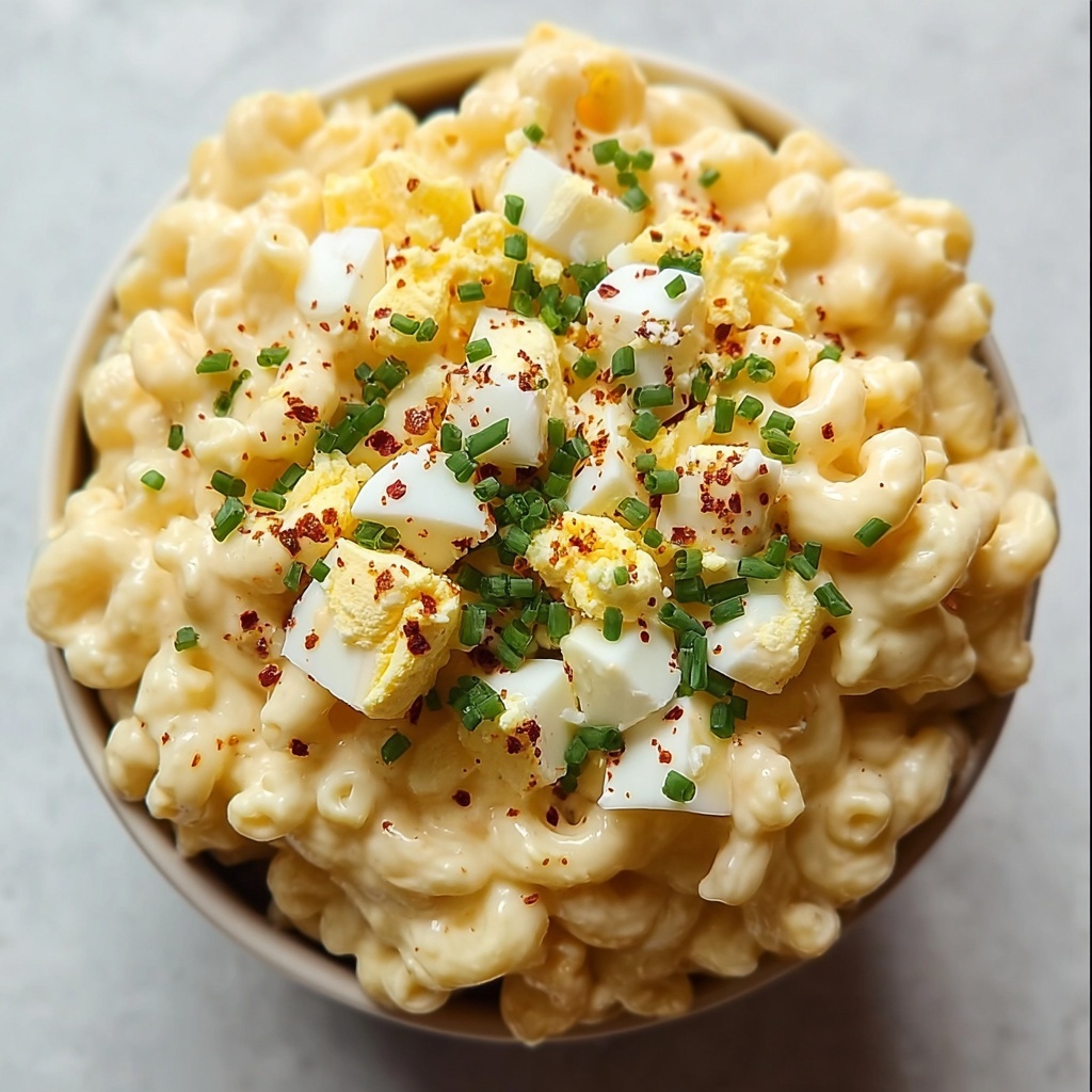 Creamy Deviled Egg Macaroni Salad Recipe - Recipe Image