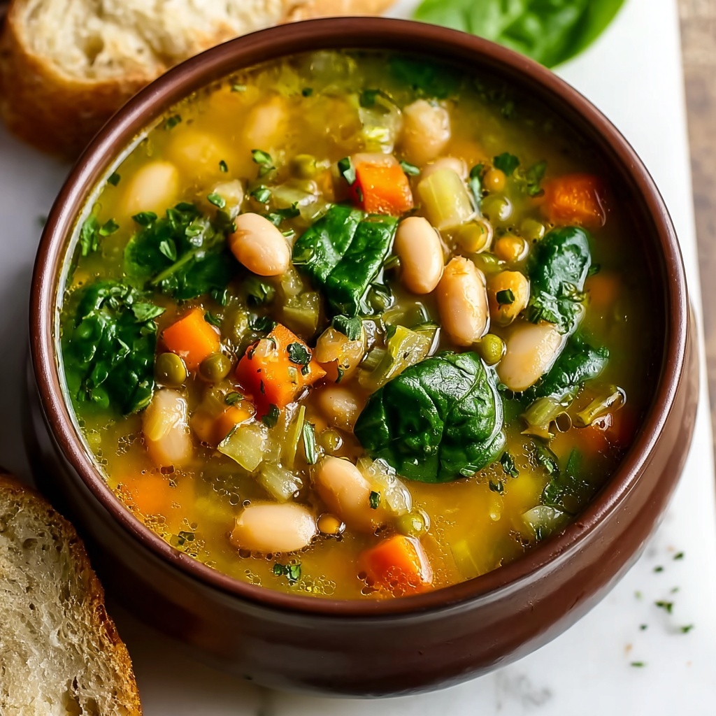 Spinach, Lentil, and Butter Bean Soup Recipe - Recipe Image