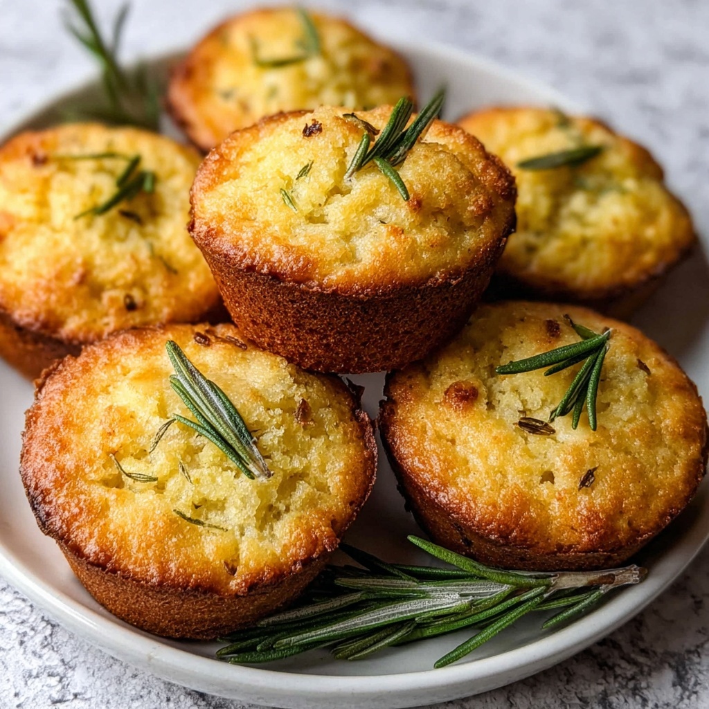 Garlic Rosemary Focaccia Muffins Recipe - Recipe Image