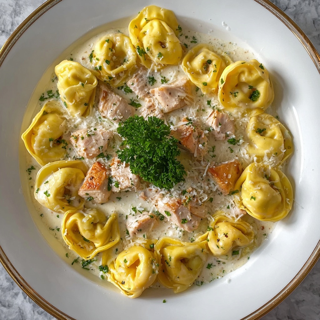 Creamy Chicken Alfredo Tortellini Recipe - Recipe Image