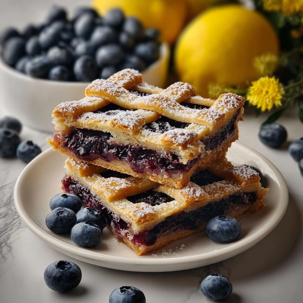 Blueberry Pie Bars with Lattice Top Recipe - Recipe Image