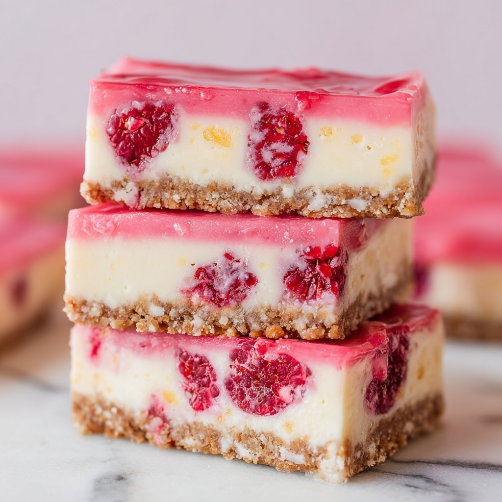 Lemon Raspberry Cheesecake Bars Recipe - Recipe Image