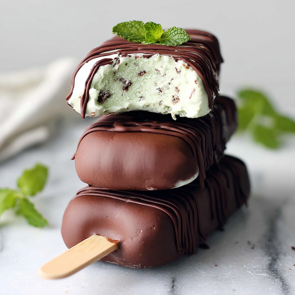 Mint Coconut Ice Cream Bars Recipe - Recipe Image