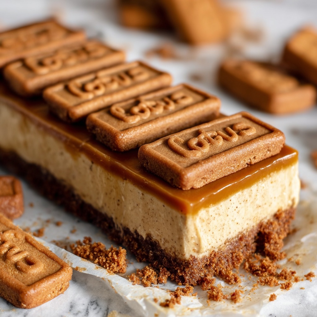 Biscoff Pumpkin Cheesecake Bars Recipe - Recipe Image