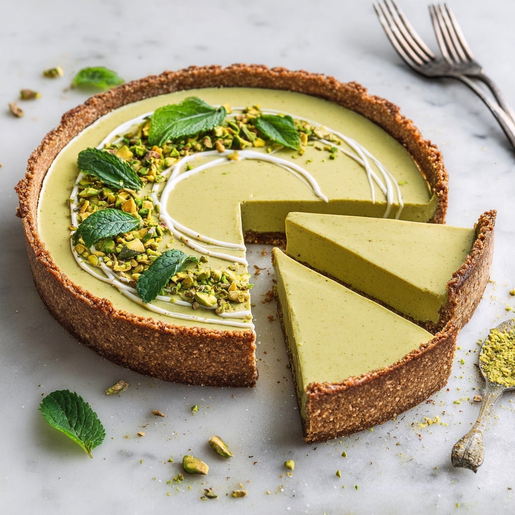 Vegan White Chocolate Pistachio Tart Recipe - Recipe Image