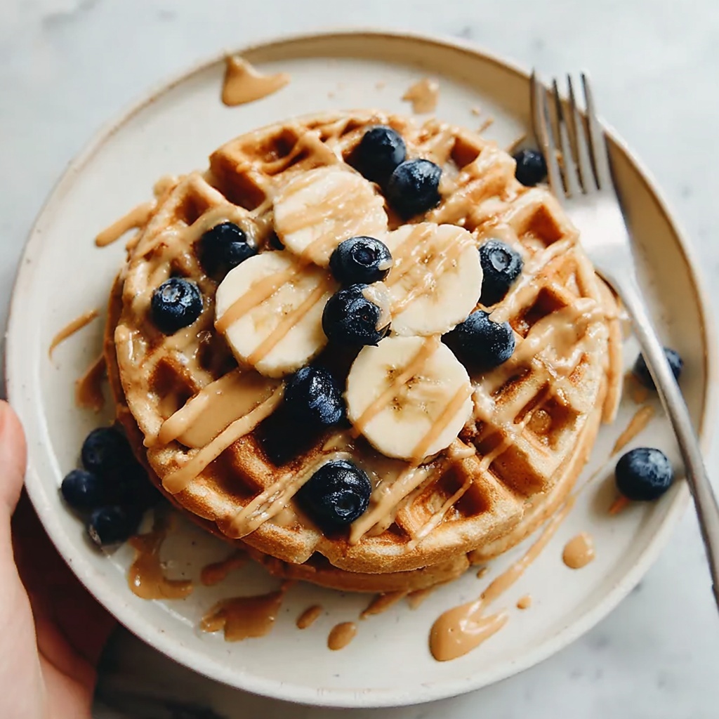 Peanut Butter Waffles Recipe - Recipe Image