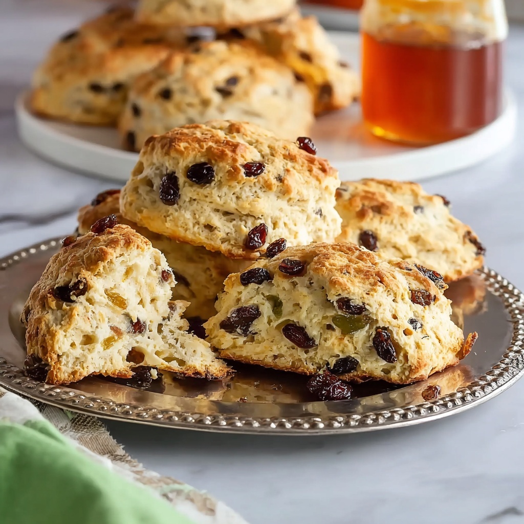 Irish Soda Bread Scones with Raisins and Orange Zest Recipe - Recipe Image