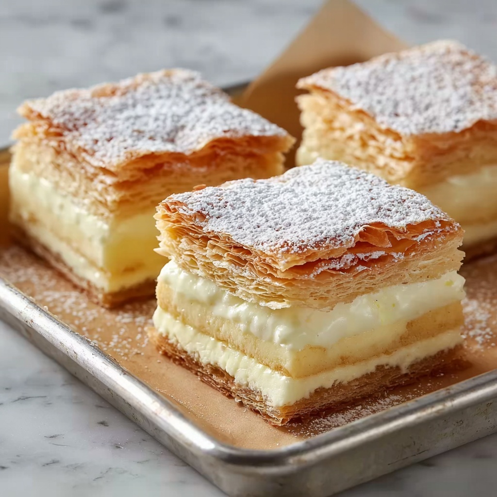 Vanilla Custard Cream Squares Recipe - Recipe Image
