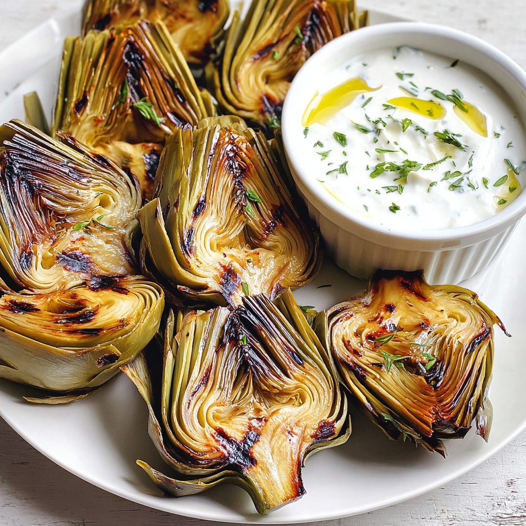 Grilled Artichokes with Garlic Aioli Recipe - Recipe Image