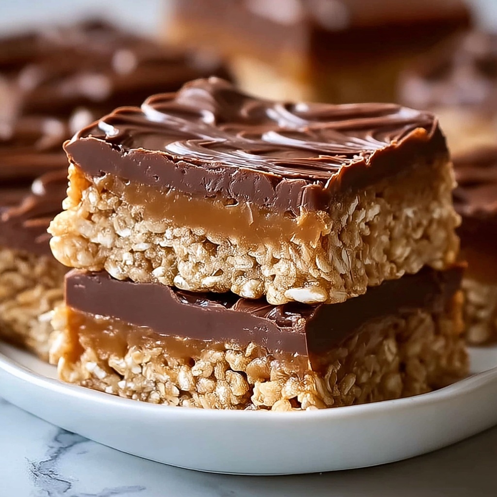 Best No-Bake Chocolate Oatmeal Bars Recipe - Recipe Image